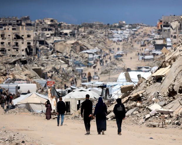 Edificios destruidos en Gaza.