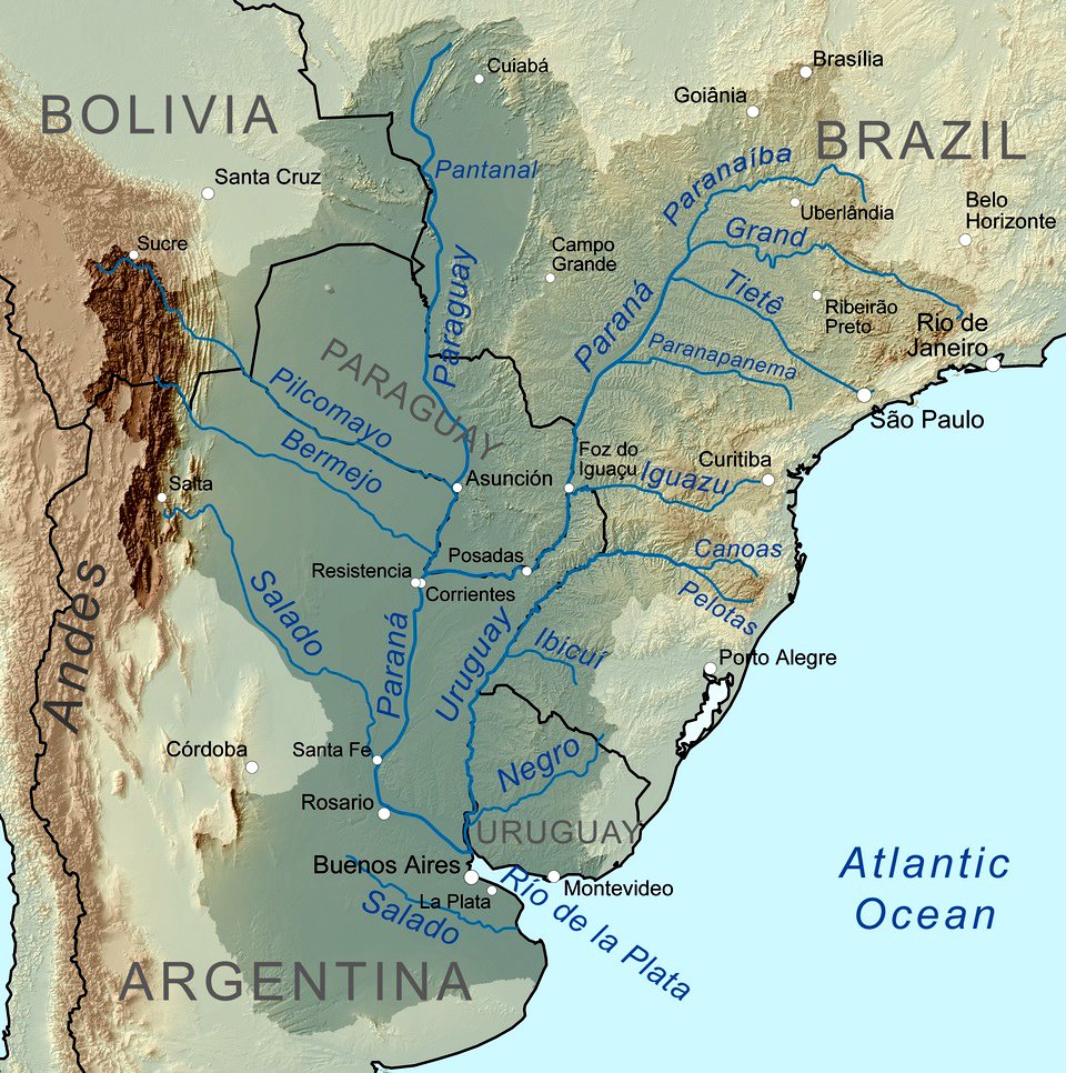 El Paraná en la cuenca del Río de la Plata.