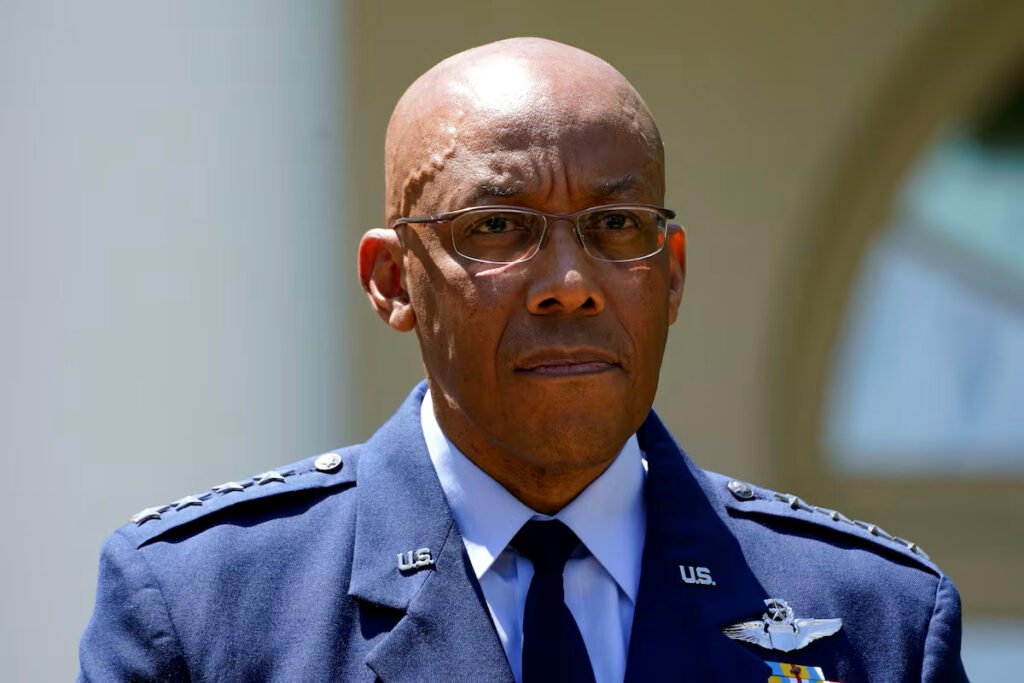 El general Charles Q Brown, en el anuncio de su nombramiento como jefe de la Junta de Estado Mayor en la Casa Blanca, en mayo de 2020.