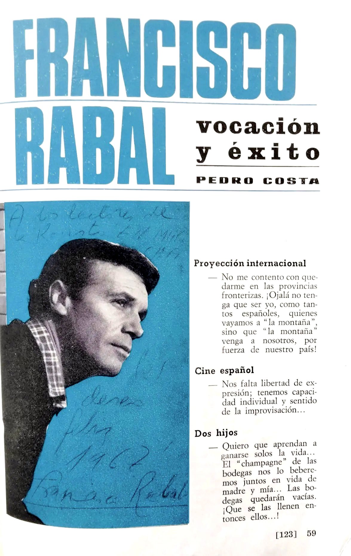 Mi primo Paco Rabal Valera