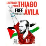 Ilustración que pide la libertad para Thiago Ávila.