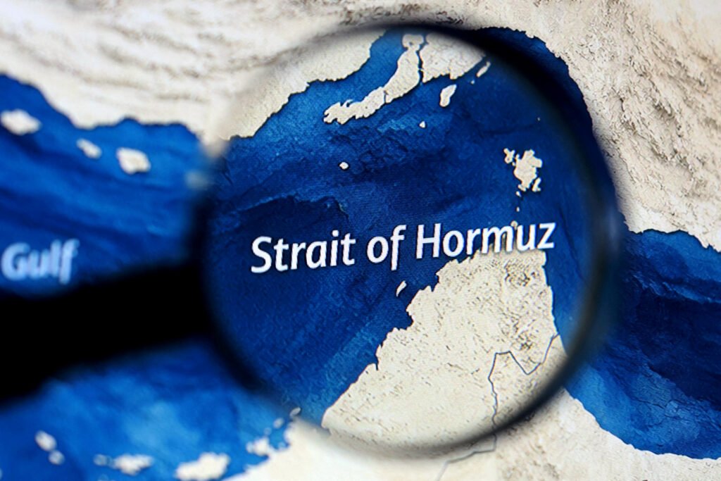 Imagen de un mapa del Estrecho de Ormuz.