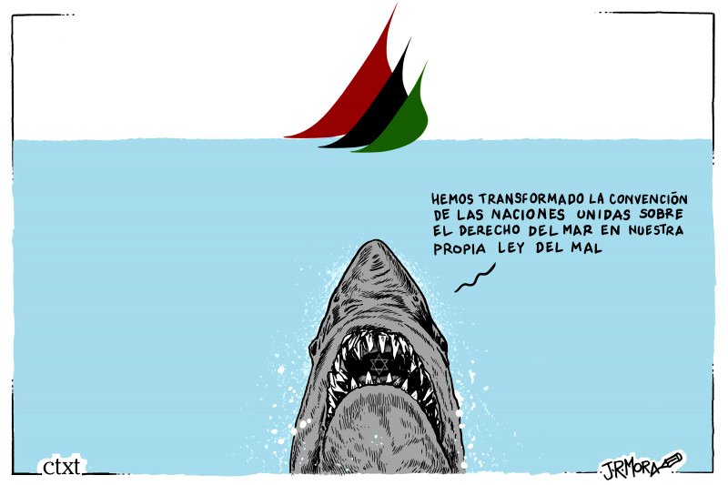 Israel secuestra a dos activistas de la Flotilla Global Sumud.