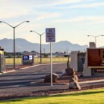 La puerta Buffalo en Fort Bliss, Texas, donde está previsto que se construya un nuevo centro de datos el 25 de marzo de 2026.