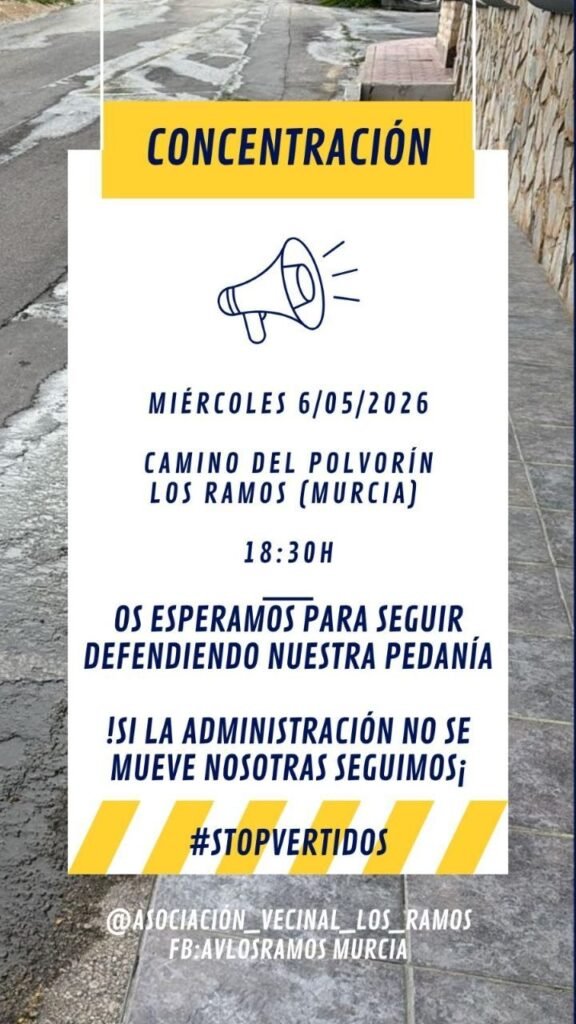 Concentración en Los Ramos contra los vertidos naseabundos y tóxicos - Murcia.