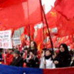 Manifestación anti-OTAN en Kiev.