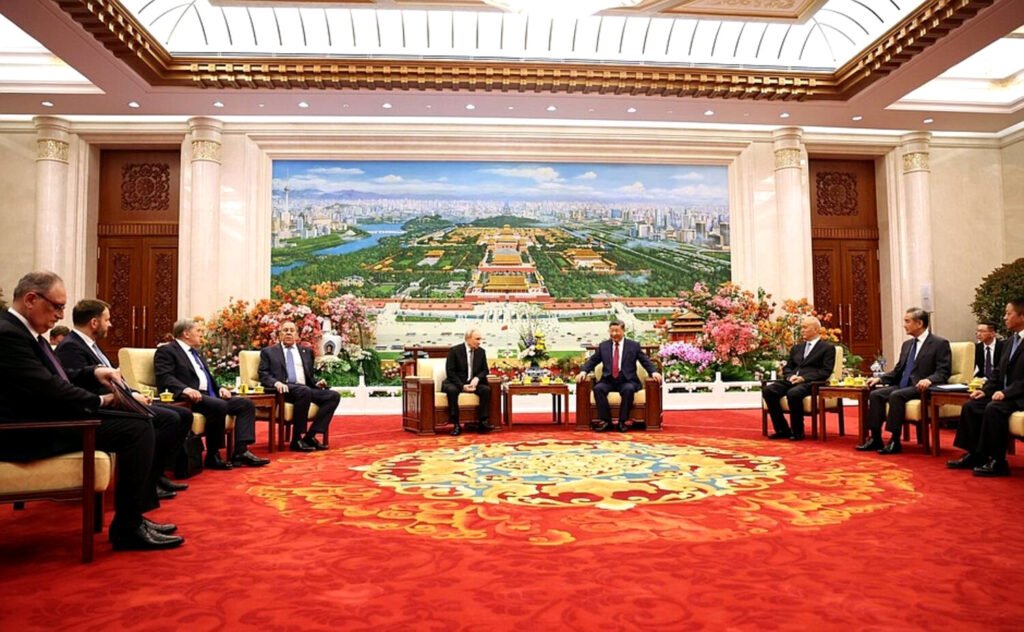 Recepción de Putin y Xi Jinping.