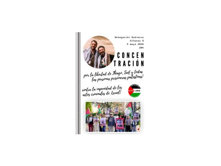 Concentración en Murcia por la libertad de Thiago, Saïf y todas las personas prisioneras palestinas