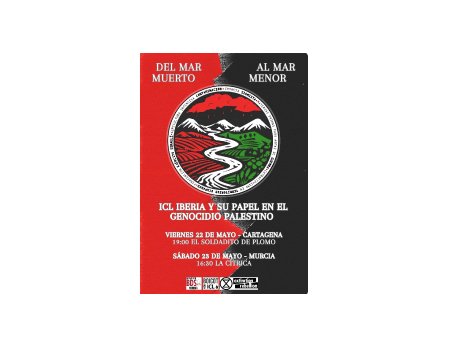 Del Mar Muerto al Mar Menor – ICL y su papel en el genocidio palestino – Charlas en Cartagena y Murcia