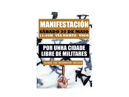 Manifestación en Vigo contra el desfile militar de las fuerzas armadas