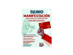 Manifestación en Murcia el 9 de junio con motivo del Día de la Región.