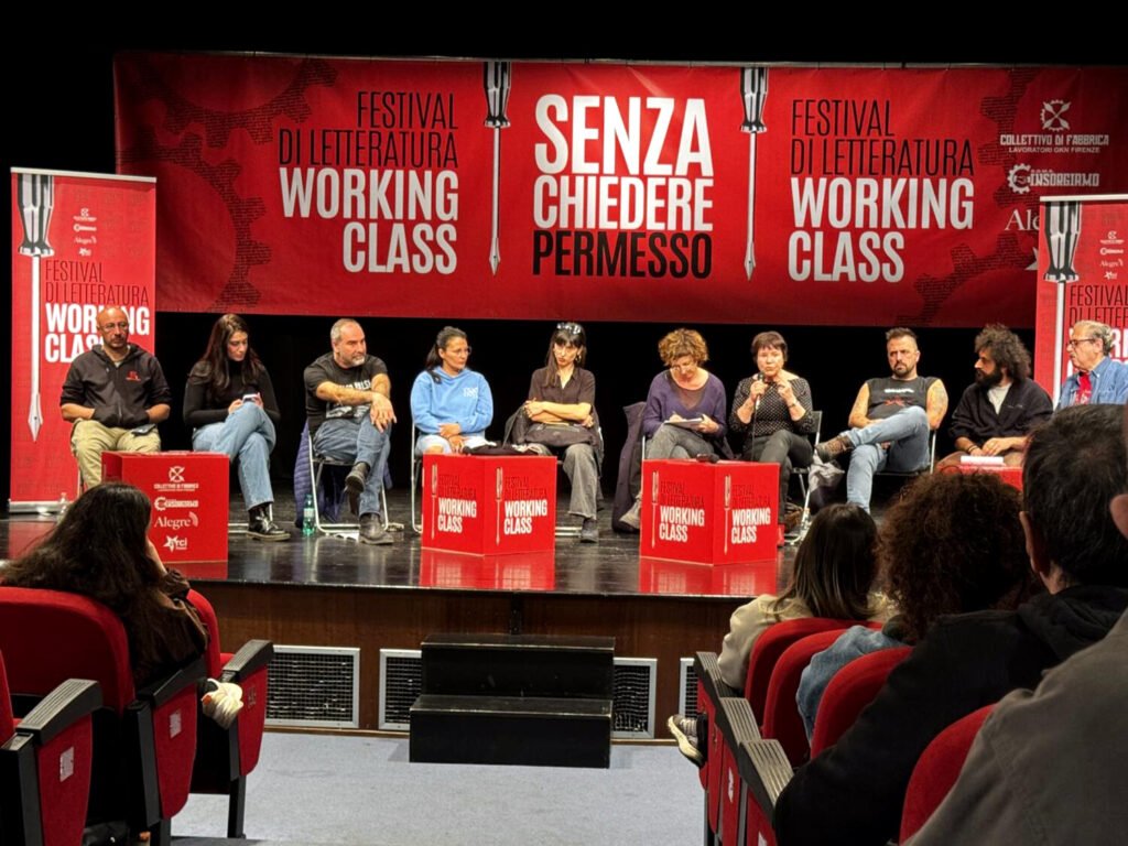 Una charla de la cuarta edición del festival de literatura working class celebrada en Campi Bisenzo, Italia.