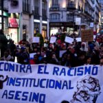 Una manifestación antirracista en 2018 en Aragón, España.