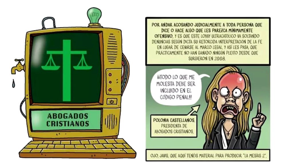 Viñeta demandada por Abogados Cristianos.