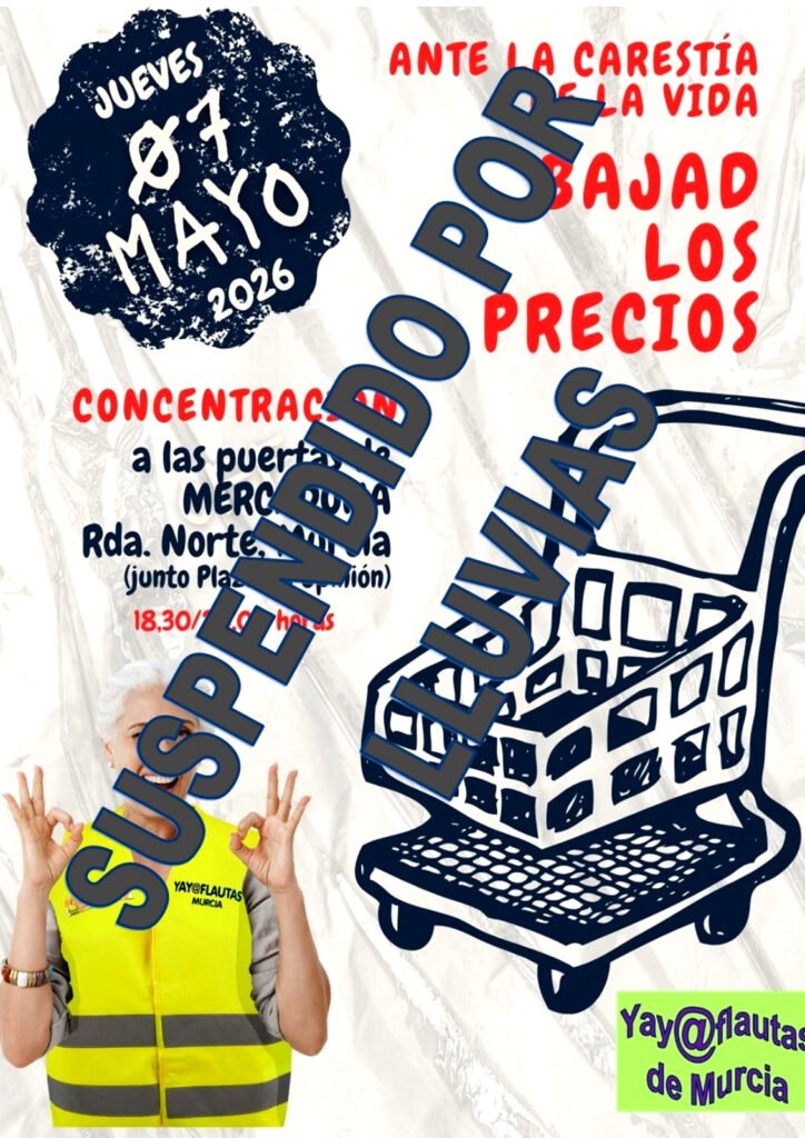 ¡Bajad los precios! - Concentración suspendida por lluvias.