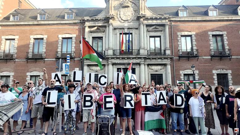Concentración para exigir la liberación de Alicia Armesto.