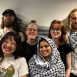 Seis activistas de Palestine Action fotografiados la noche anterior a su irrupción en una fábrica de Elbit Systems en Filton, Bristol, Reino Unido.