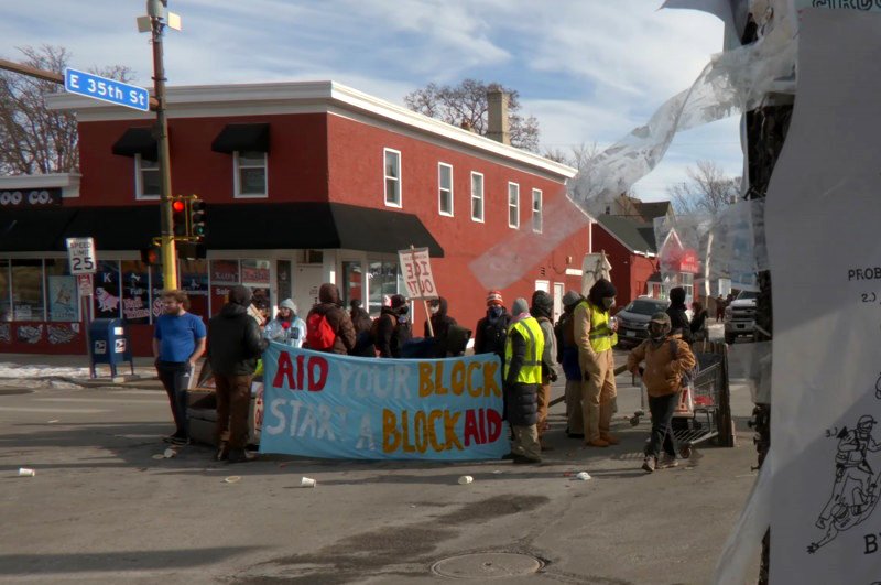 Barricada de activistas contra ICE en Minneapolis, el pasado 8 de febrero de 2026,