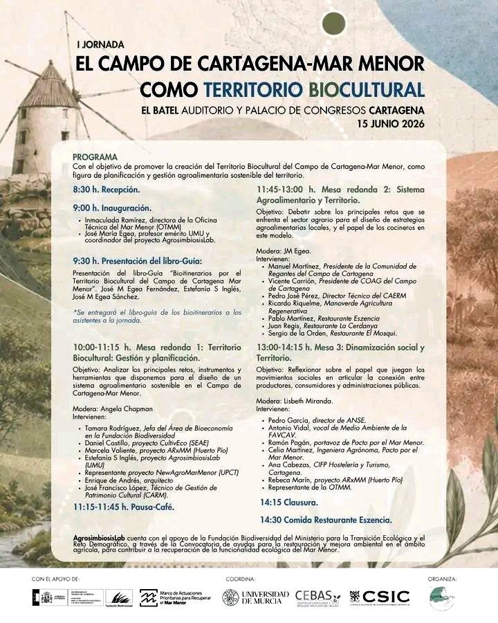 I Jornada - El campo de Cartagena-Mar Menor como territorio biocultural.