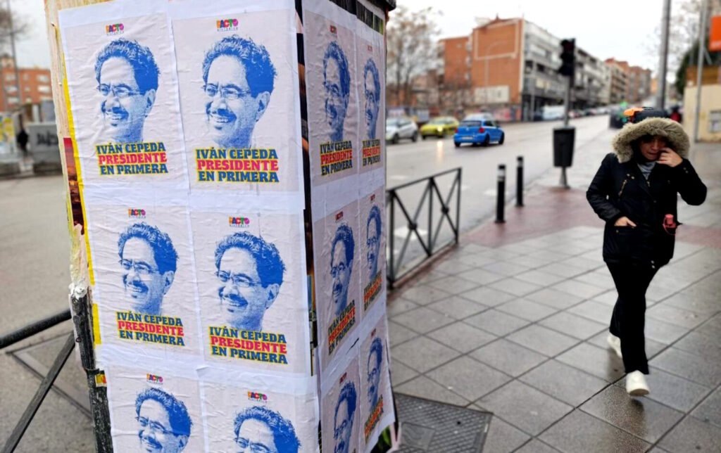 Carteles de Iván Cepeda en Oporto, Madrid.