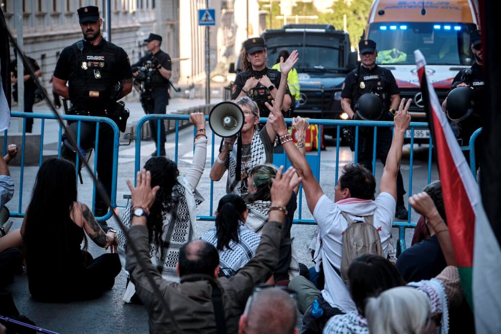 Concentración de apoyo a la Global Sumud Flotilla en Madrid en mayo de 2026. Fotografía de Manuel del Valle.