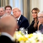 El matrimonio Trump cenando con los principales tecnoligarcas en la Casa Blanca, en septiembre de 2025.