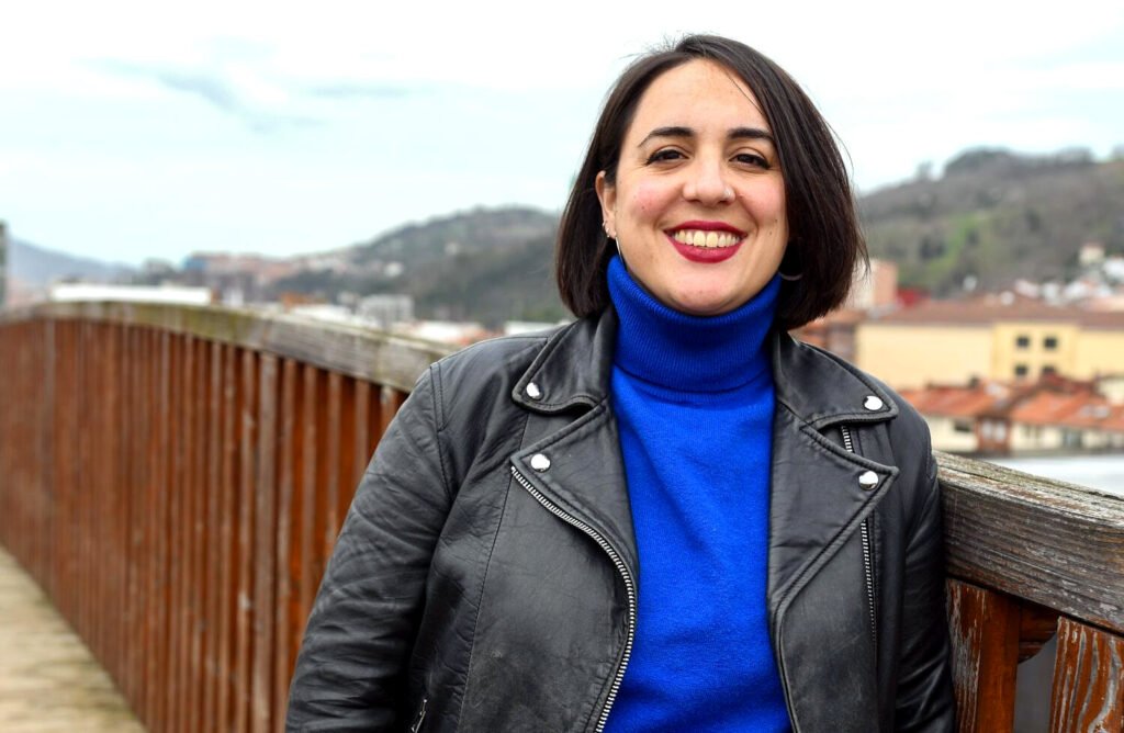 La antropóloga Laura Escudero durante la entrevista realizada en Bilbao.