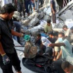 Rescates en la escuela de Minab (Irán) tras el bombardeo de Estados Unidos.