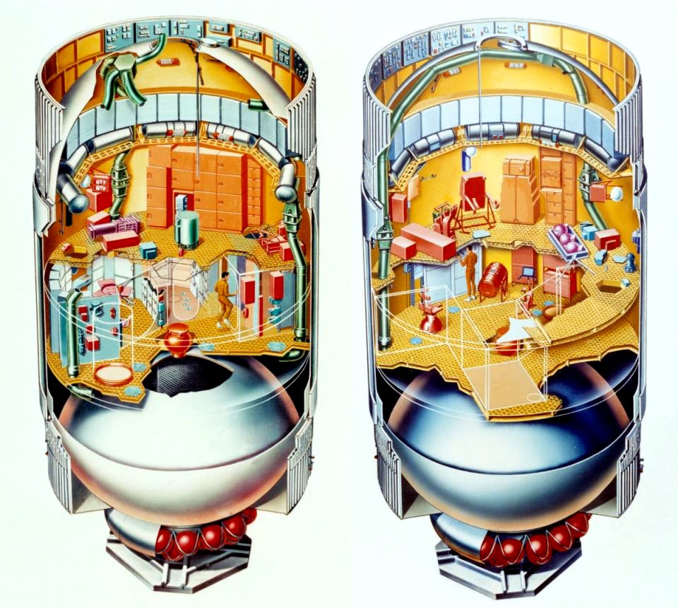 La estación espacial Skylab, diseñada por Raymond Loewy.