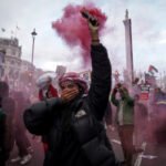Manifestación en solidaridad con Palestina en Londres.