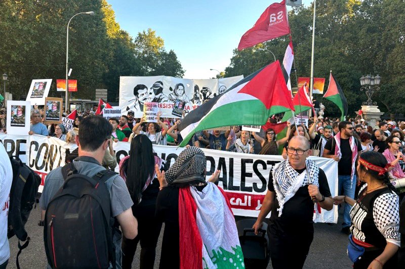 Manifestación propalestina en Madrid el pasado 4 de octubre.