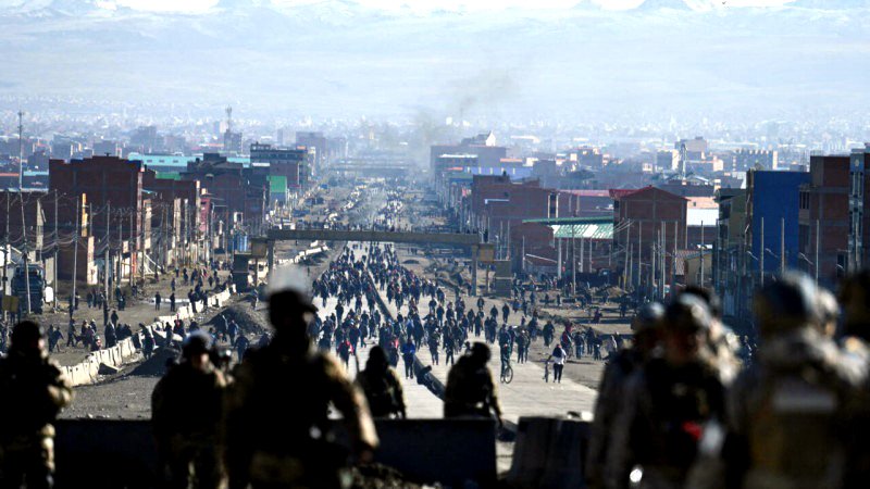 Manifestaciones en El Alto, epicentro de las movilizaciones en Bolivia.