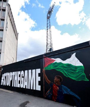 Mural en el estadio del Bohemians FC en Dublín.