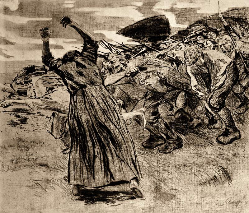 Outbreak. Käthe Kollwitz (1867 - 1945).