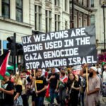 Protesta contra el genocidio en Londres el 3 de agosto de 2024.