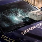Protestas contra la Policía en el centro de detención de migrantes de Delaney Hall, New Jersey.