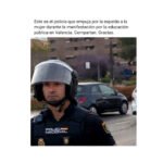 El policía que agredió a la maestra jubilada en Valéncia.