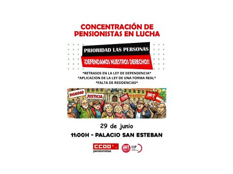 Concentración en Murcia de pensionistas en lucha