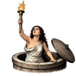Vesta, la diosa romana del hogar y la tierra, asociada con la llama sagrada.