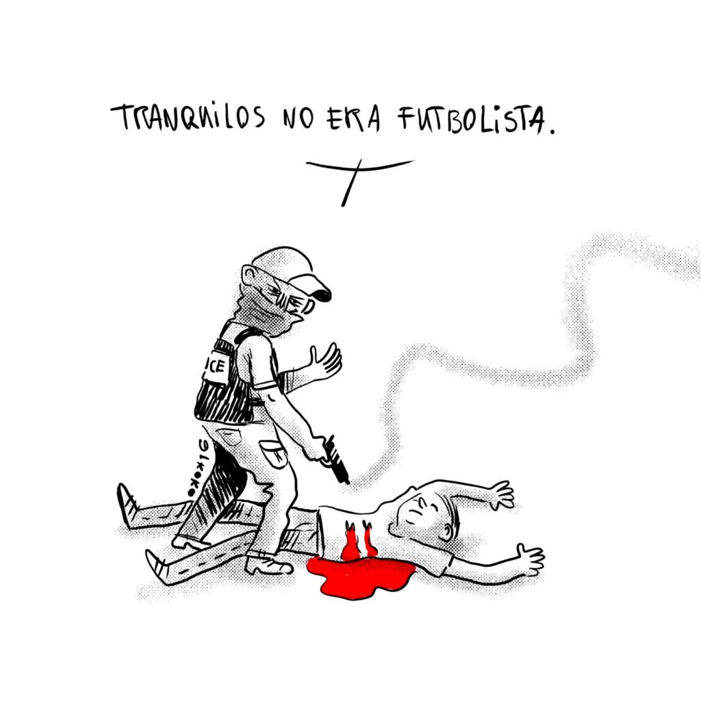 Entre gol y gol el ICE sigue asesinando.