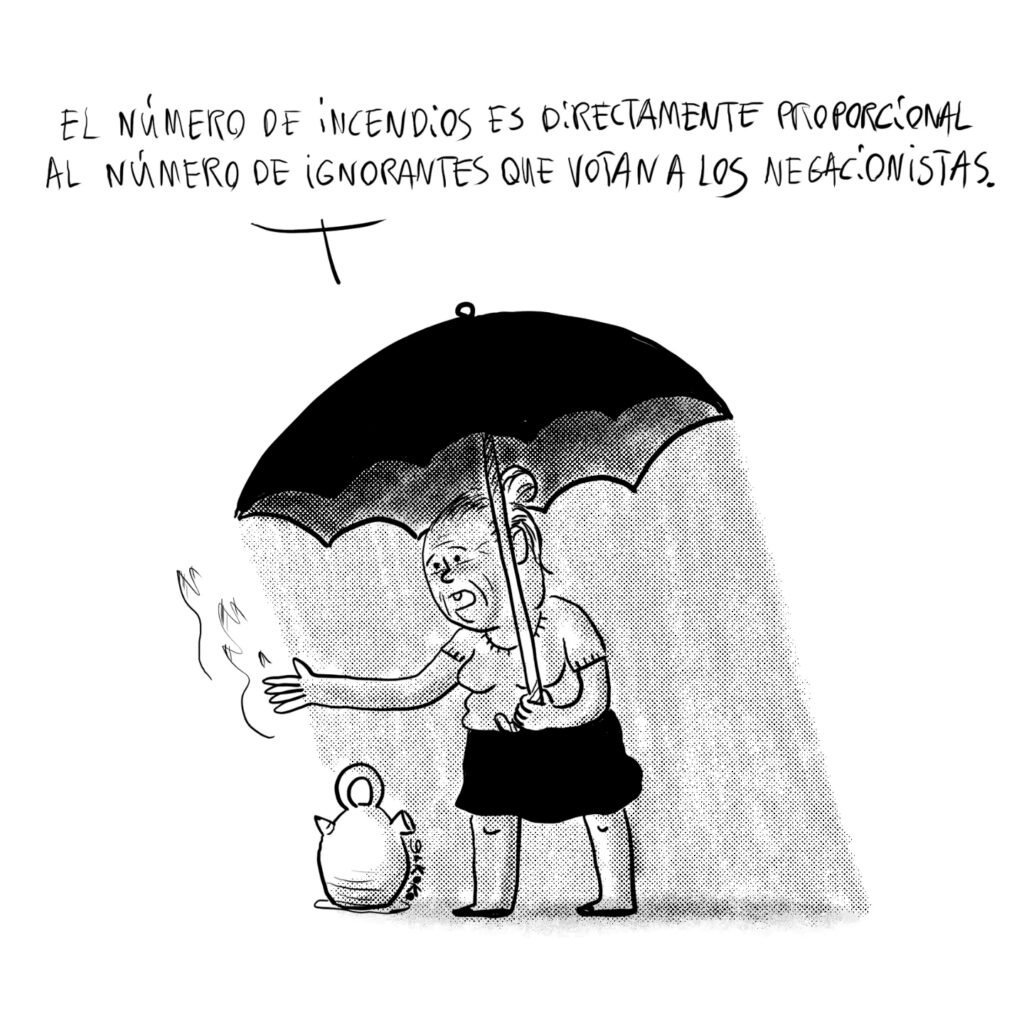 Incendios y negacionistas.