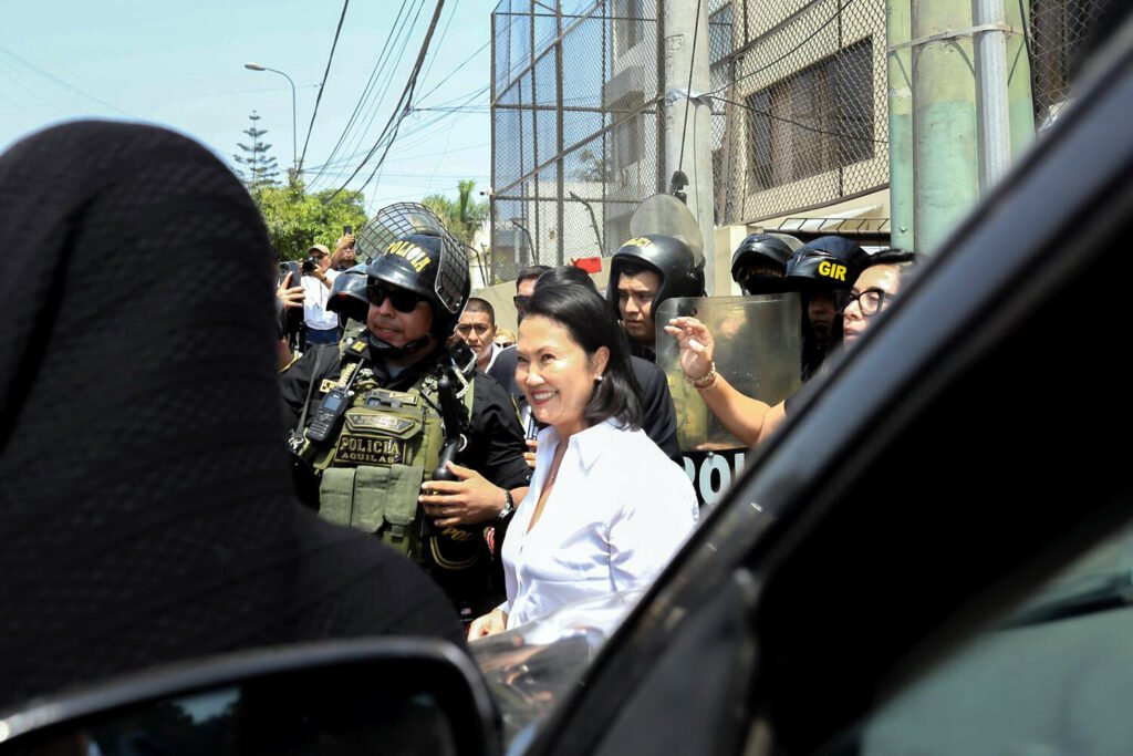 Keiko Fujimori durante las elecciones de junio de 2026.