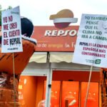 Protesta contra Repsol.
