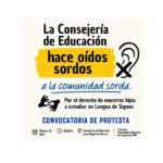 Protesta ante los "Oídos Sordos" de la Consejería de Educación de la Región de Murcia.