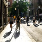 Una calle del centro de Madrid en el primer fin de semana del mes de julio. Álvaro Minguito.