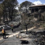 Vivienda calcinada por el fuego en la Comunidad de Madrid.