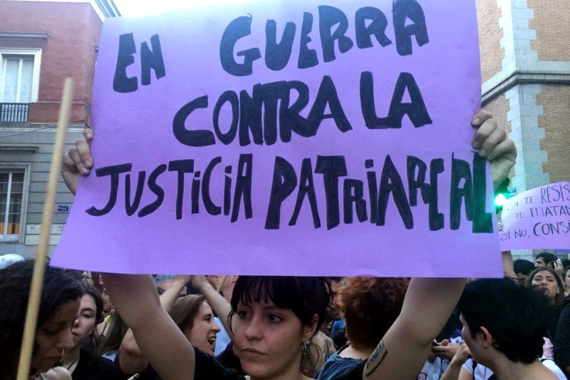 Concentración en Madrid, tras conocerse la sentencia de la manada.