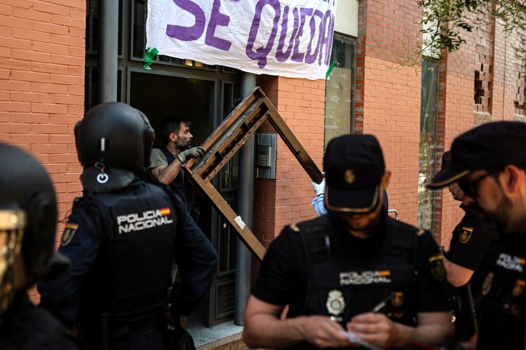Desahucio ejecutado en Madrid el pasado 15 de julio.