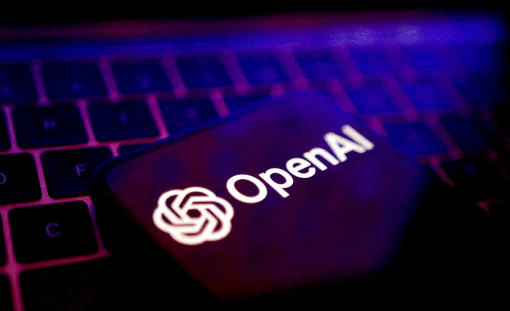 El logo de OpenAI, la empresa de ChatGPT.