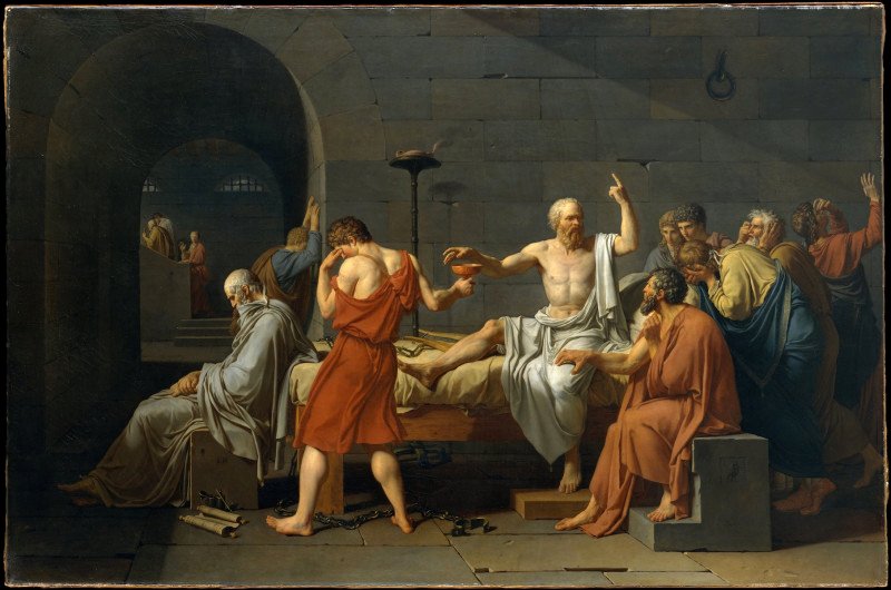 La muerte de Sócrates (1787).